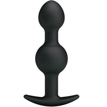 Plug anale in silicone con palline stimolanti e peso interno
